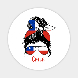 Chilean Girl, Chilean girlfriend, Chile Messy bun, chilena Magnet